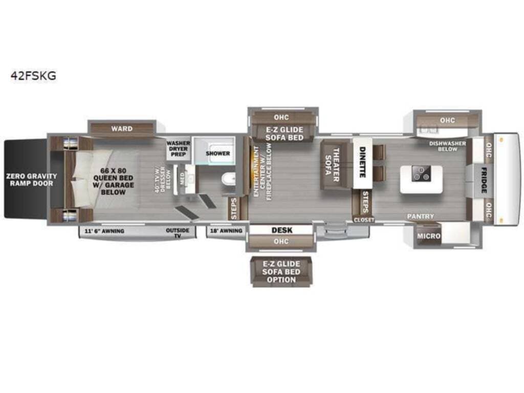 2022 Forest River RiverStone 42FSKG floorplan