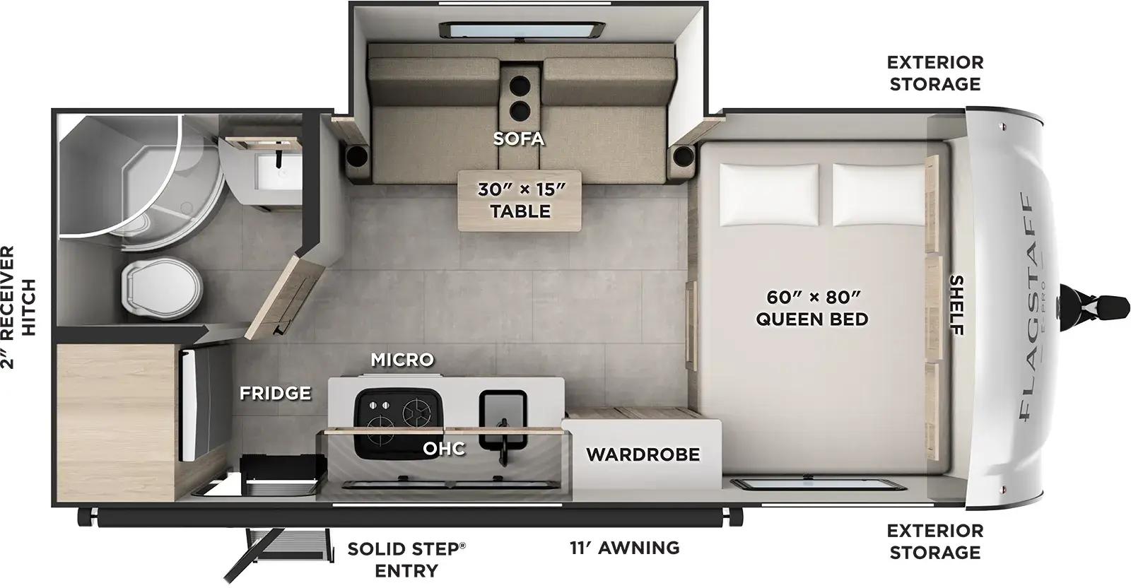 2026 Forest River Flagstaff E-Pro E19LE floorplan