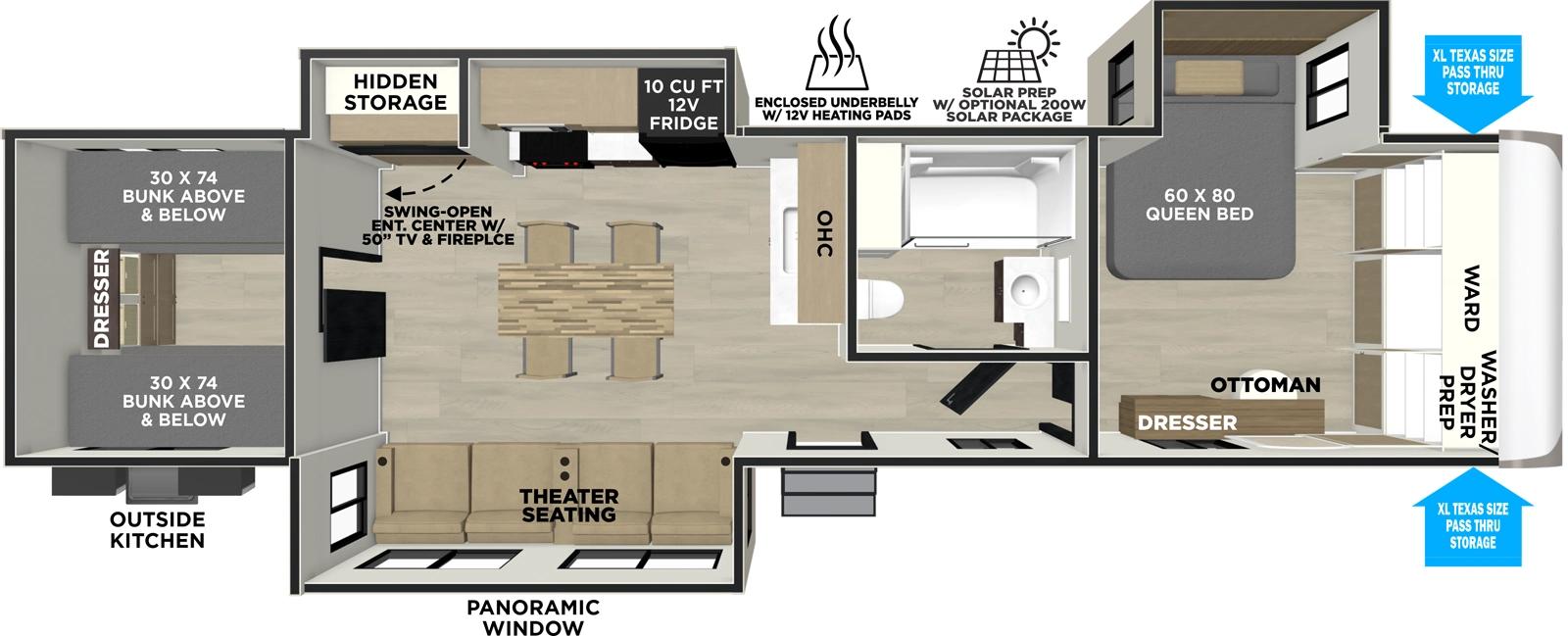 2026 Forest River Heritage Glen 301FAM floorplan