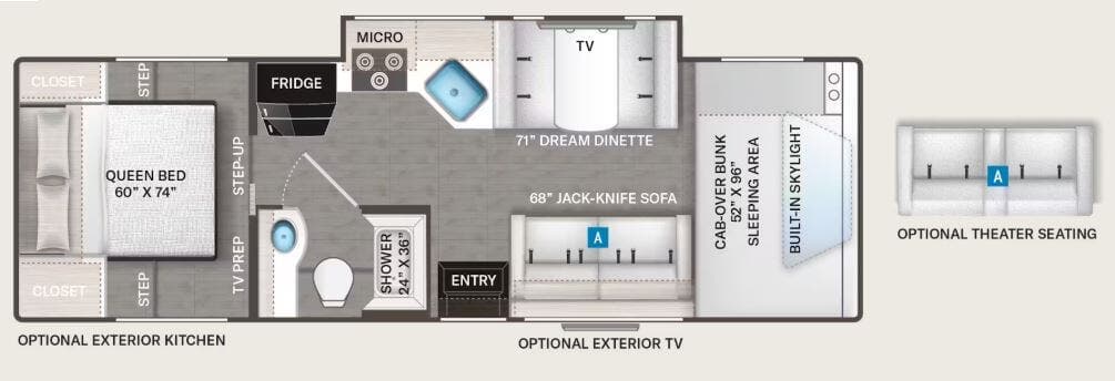 2027 Thor Motor Coach Quantum LC28 floorplan
