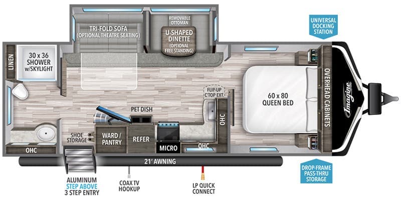 2022 Grand Design Imagine 2600RB floorplan