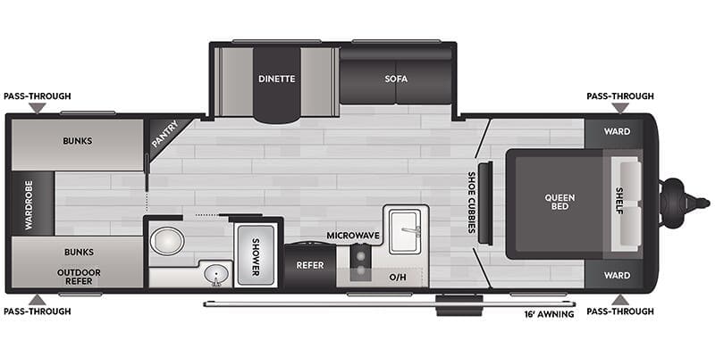 2025 Keystone Coleman 27B floorplan