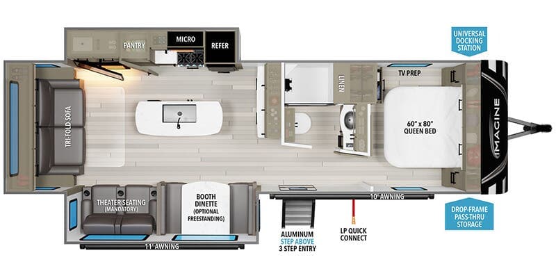 2026 Grand Design Imagine 2970RL floorplan