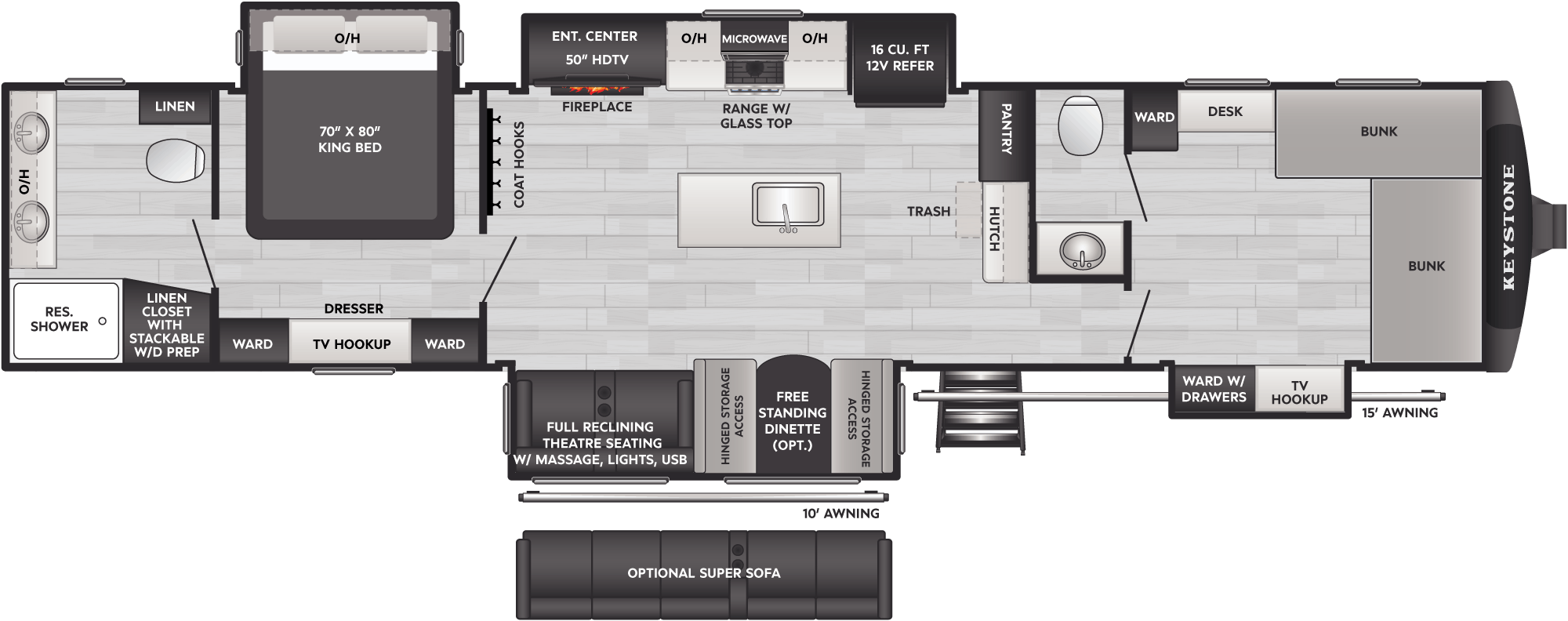 2026 Keystone Sprinter 3980FBS floorplan