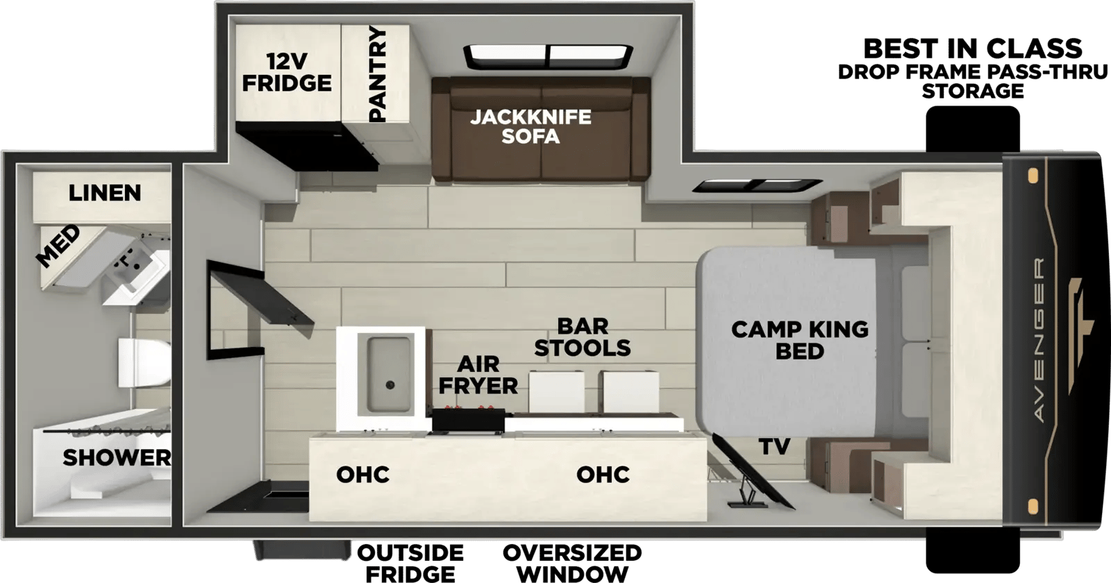 2027 Avenger 20RBS floorplan