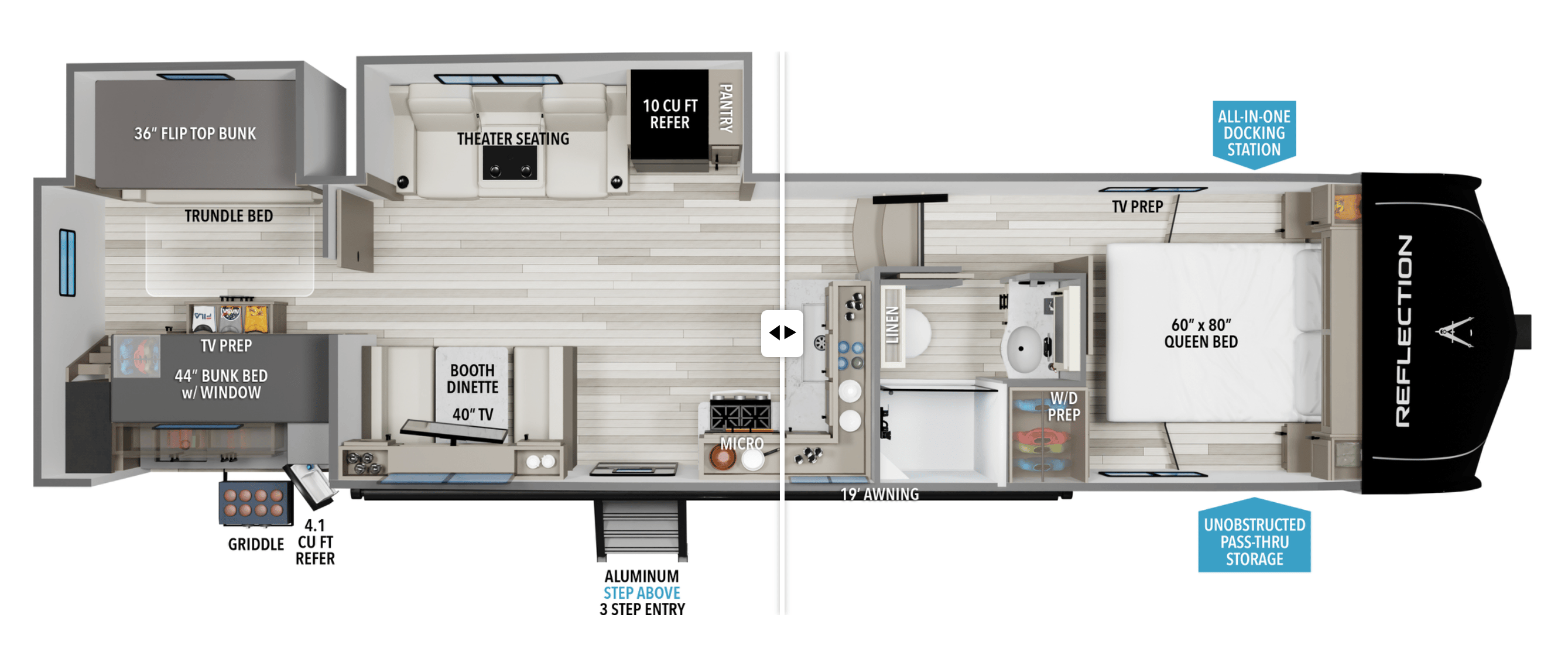 2026 Grand Design Reflection 100 Series 32BH floorplan