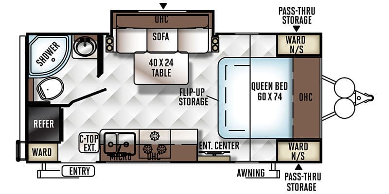 2016 Forest River Rockwood Mini Lite 2109S floorplan
