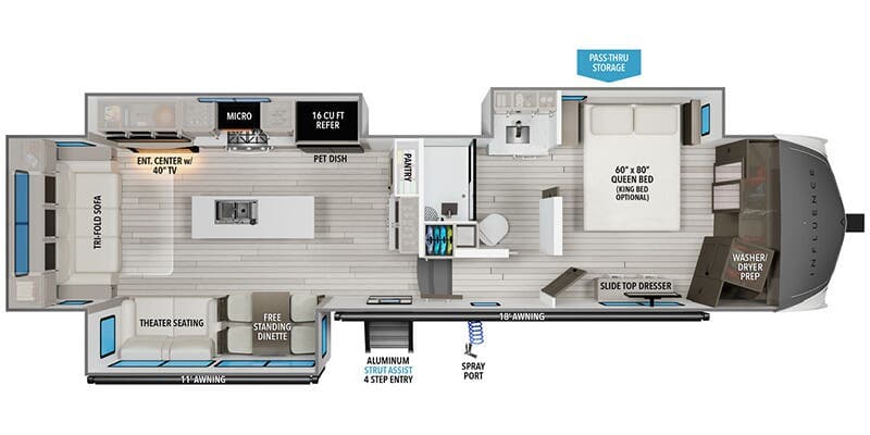 2026 Grand Design Influence 3503GK floorplan