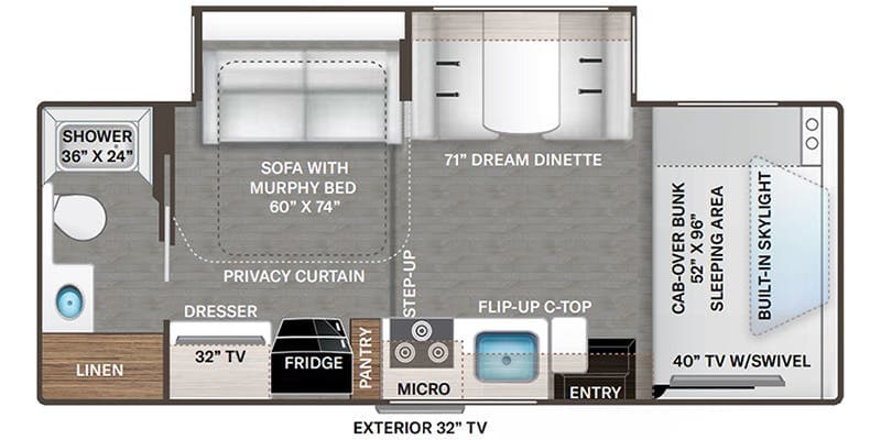 2023 Thor Motor Coach Geneva 25VA floorplan