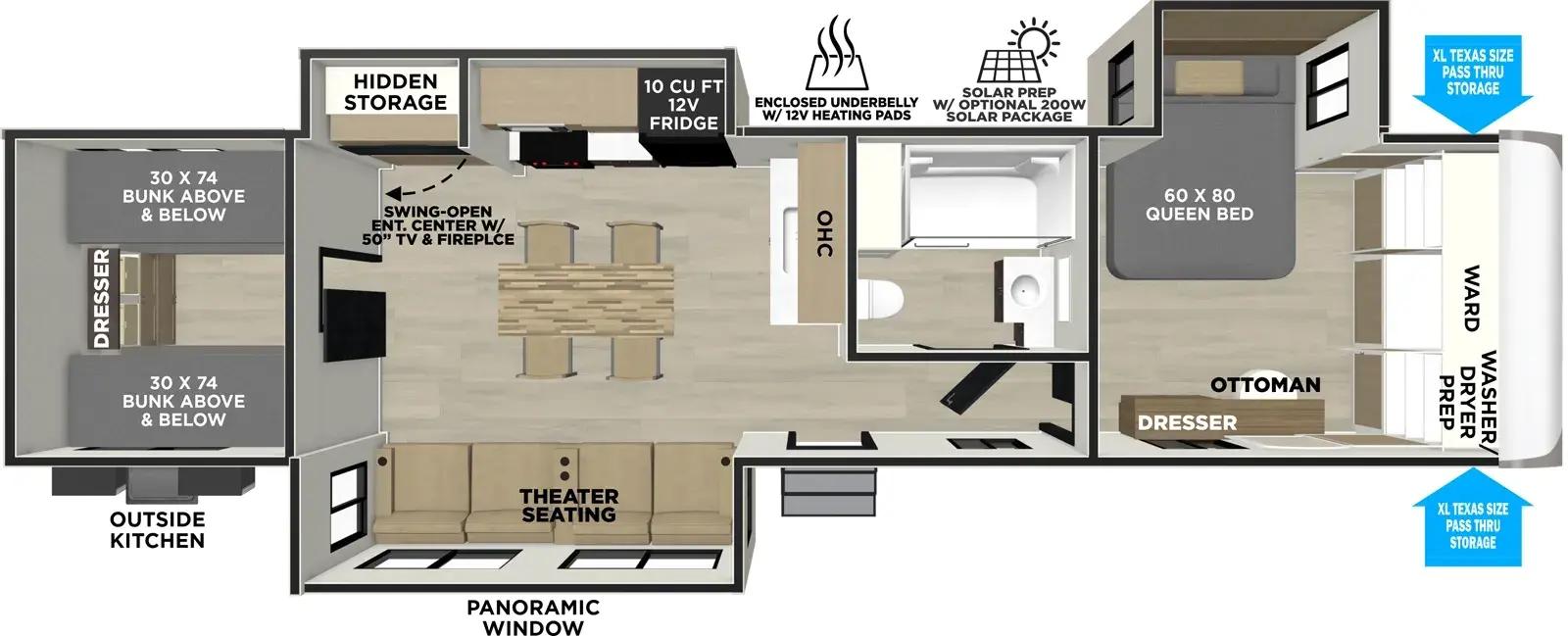 2027 Forest River Hemisphere 301FAM floorplan