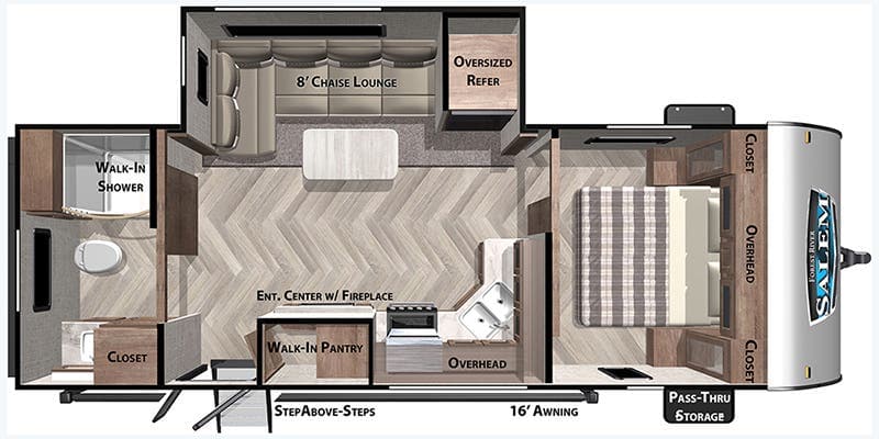 2021 Forest River Salem 22RBS floorplan