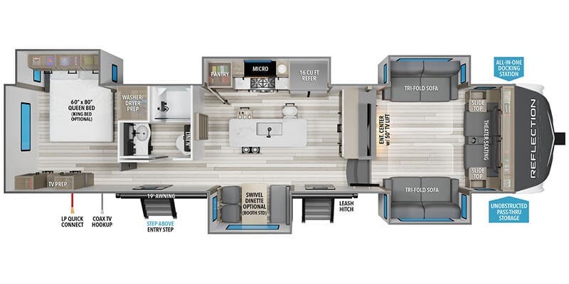 2025 Grand Design Reflection 360FLS floorplan