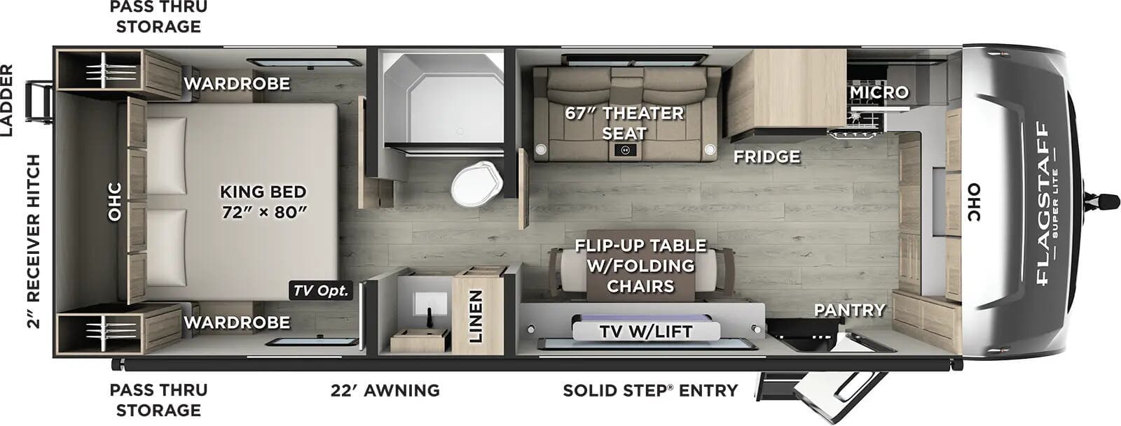 2026 Forest River Flagstaff Super Lite 30FKT floorplan