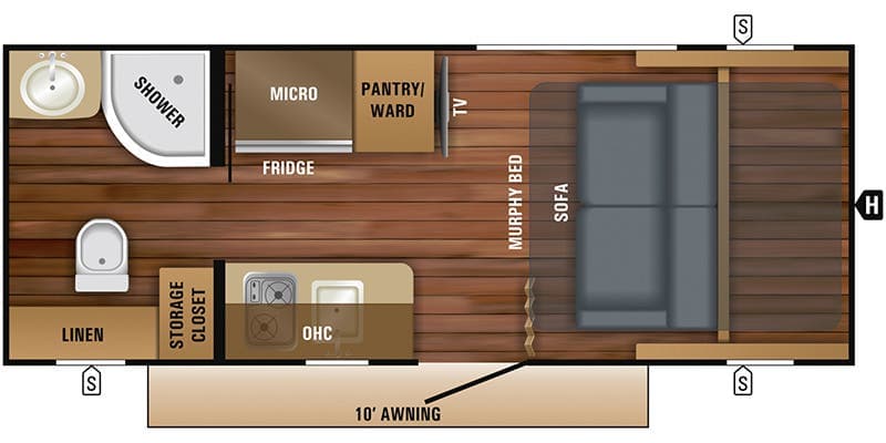 2018 Jayco Hummingbird 16MRB floorplan