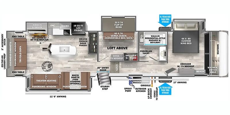 2025 Forest River Salem Hemisphere 369BL floorplan