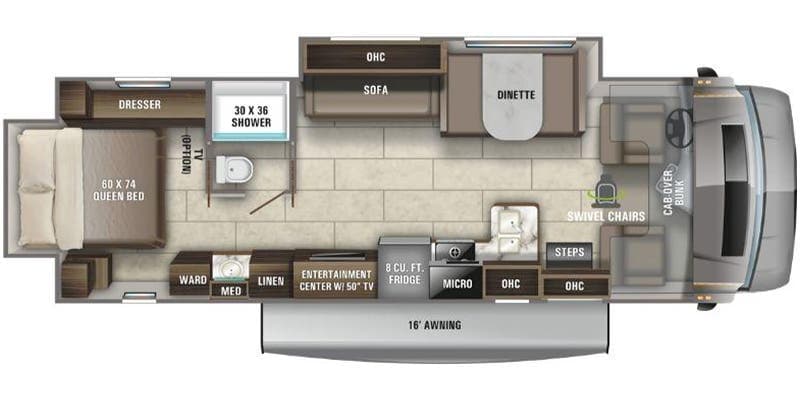 2021 Entegra Coach Odyssey 30Z floorplan
