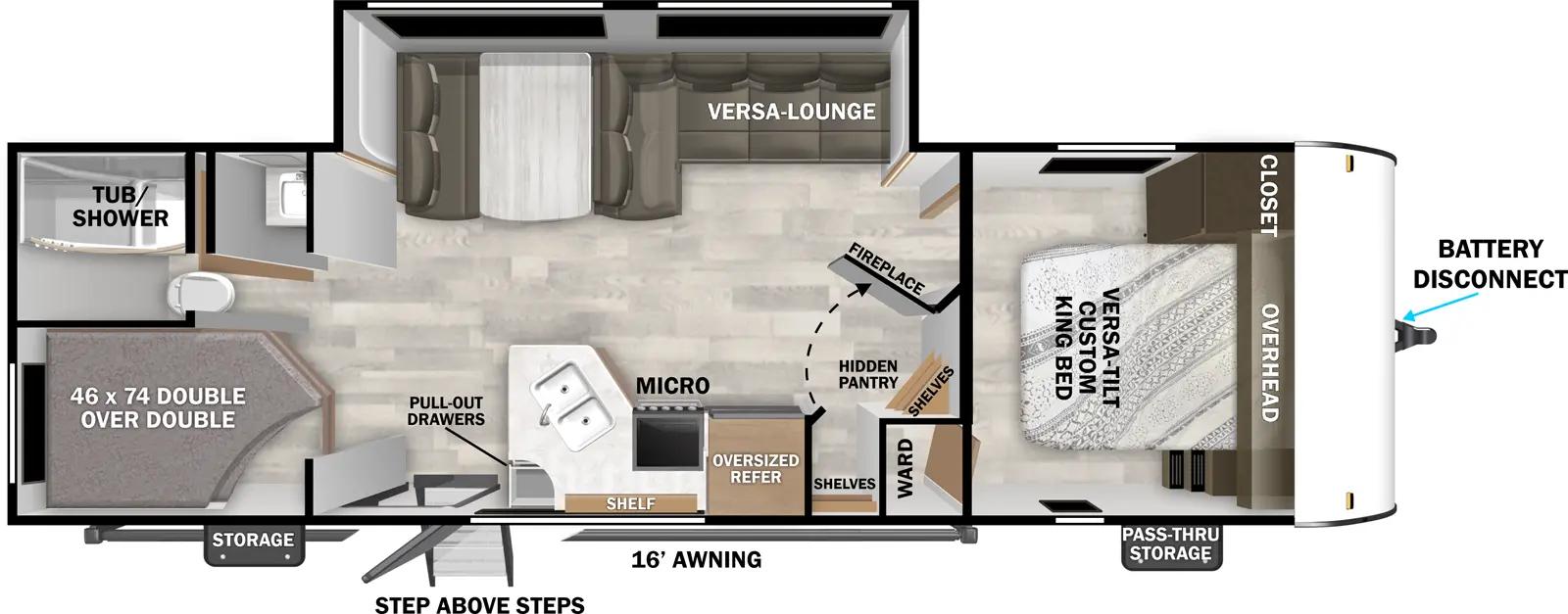 2026 Forest River Salem Cruise Lite 26ICE floorplan