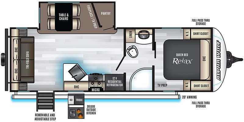 2021 Forest River Cherokee Alpha Wolf 23RD-L floorplan