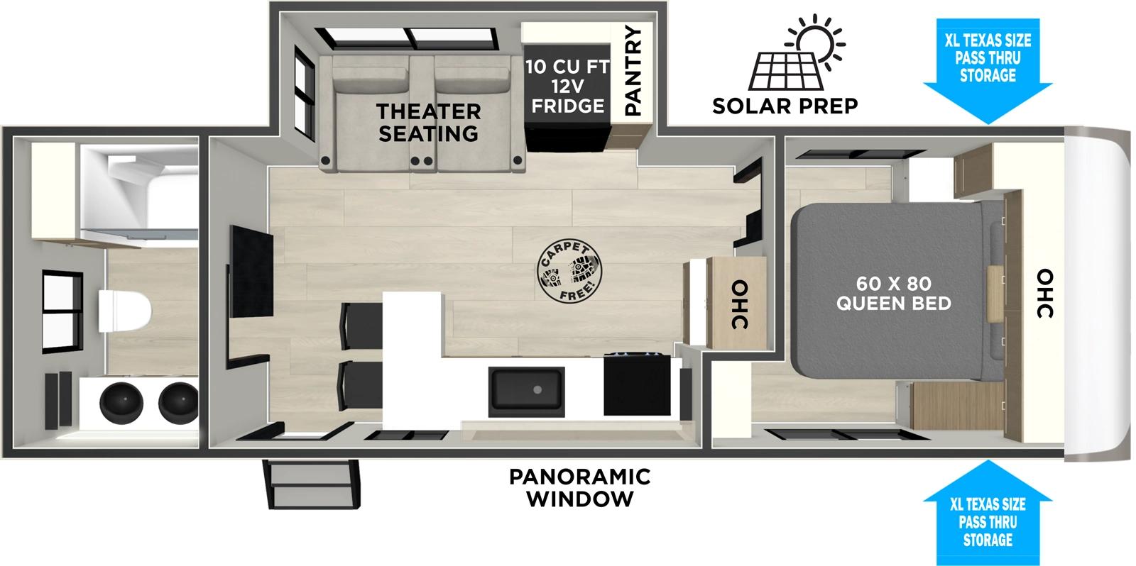 2026 Forest River Heritage Glen 24RBHL floorplan